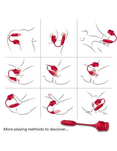ARMONY - ROSEKNIGTH SUCCIONADOR CLITORIS & VIBRADOR ROJO