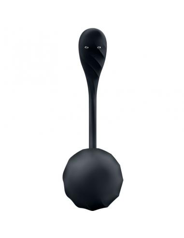 SATISFYER - RIBBED PETAL ESTIMULADOR PUNTO G CONTROL REMOTO NEGRO APP GRATUITA