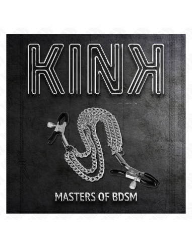 KINK - PINZAS PARA PEZONES CON TRIPLE CADENA PLATEADO 20/23/28 CM