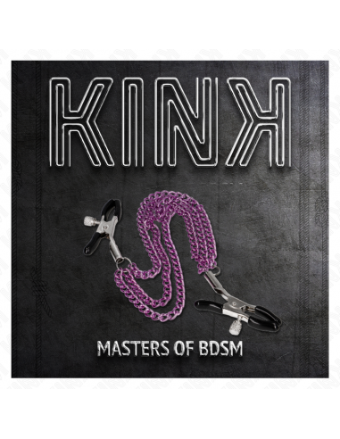 KINK - PINZAS PARA PEZONES CON TRIPLE CADENA VIOLETA 20/23/28 CM