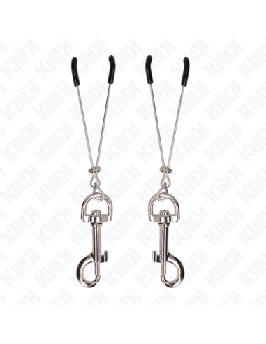 KINK - PINZAS PARA PEZONES FINA CON GANCHO PLATEADO 7 CM
