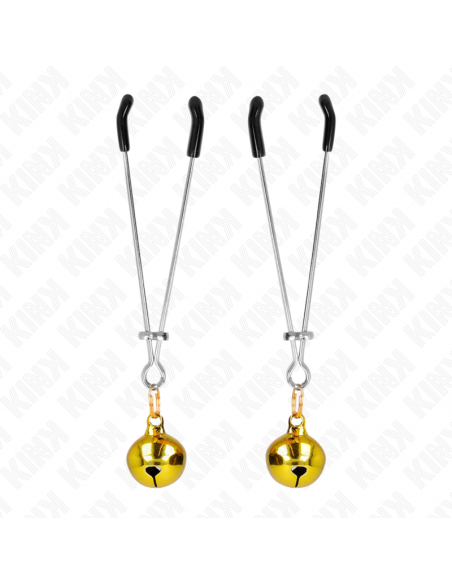 KINK - PINZAS PARA PEZONES FINA CON CASCABEL DORADO 7 CM