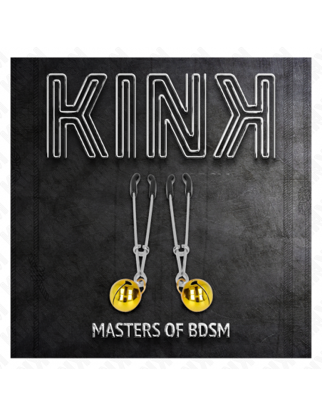 KINK - PINZAS PARA PEZONES FINA CON CASCABEL DORADO 7 CM