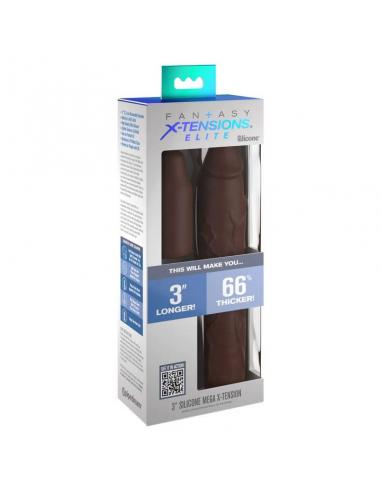 FANTASY X- TENSIONS - PIPEDREAMS SLEEVE 22,86 CM + 7,62 CM PLUG BROWN