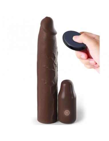 FANTASY X- TENSIONS - PIPEDREAMS SLEEVE 22,86 CM + 7,62 CM PLUG REMOTE BROWN
