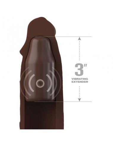 FANTASY X- TENSIONS - PIPEDREAMS SLEEVE 22,86 CM + 7,62 CM PLUG REMOTE BROWN