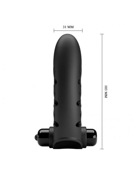 PRETTY LOVE - VANCE FUNDA DEDO VIBRADOR CONEJO NEGRO