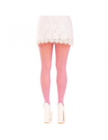 LEG AVENUE - MEDIAS CON ABERTURAS CORAZON & LAZOS ROSA