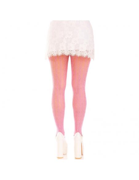 LEG AVENUE - MEDIAS CON ABERTURAS CORAZON & LAZOS ROSA