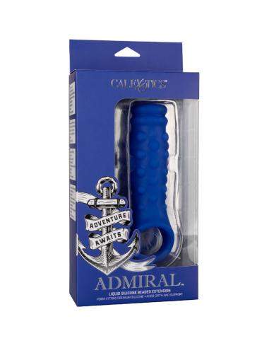 CALEXOTICS - ADMIRAL BEADED FUNDA PENE SILICONA LÃQUIDA AZUL