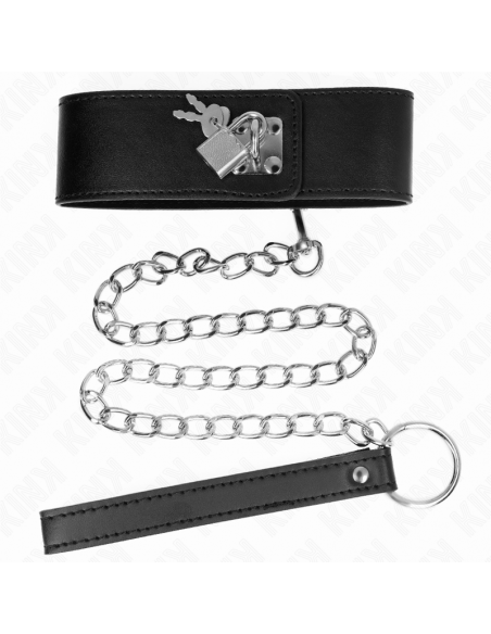 KINK - COLLAR CON CORREA 65 CM ANCHO NEGRO AJUSTABLE 33.5-41 CM X 5 CM
