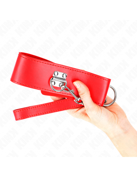 KINK - COLLAR CON CORREA 65 CM ANCHO ROJO AJUSTABLE 33.5-41 CM X 5 CM