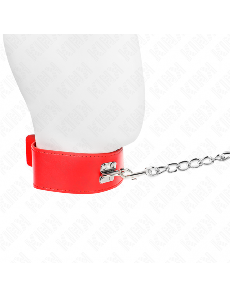 KINK - COLLAR CON CORREA 65 CM ANCHO ROJO AJUSTABLE 33.5-41 CM X 5 CM
