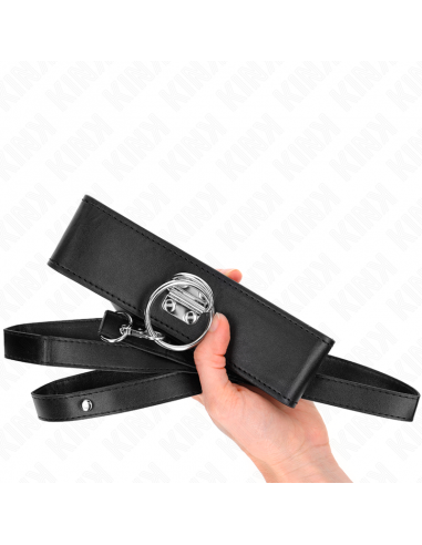 KINK - COLLAR CON CORREA 116 CM CON TACHUELAS CORREA POLIPIEL 50 X 5 CM