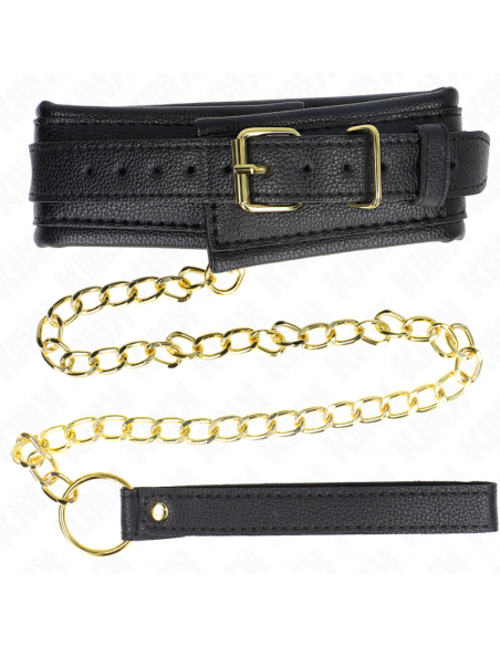 KINK - COLLAR CON CORREA ESPONJA IMITACIÃN CUERO MODELO 1 AJUSTABLE 37-54 CM X 3 CM