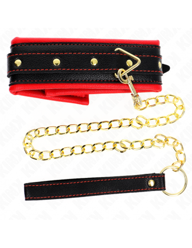 KINK - COLLAR CON CORREA ESPONJA IMITACIÃN CUERO MODELO 2 AJUSTABLE 37-54 CM X 3 CM