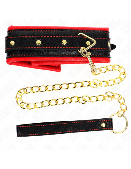 KINK - COLLAR CON CORREA ESPONJA IMITACIÃN CUERO MODELO 2 AJUSTABLE 37-54 CM X 3 CM