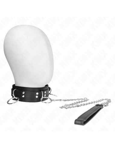 KINK - COLLAR CON CORREA 80 CM ESCLAVITUD 3 ANILLOS 53 X 5 CM