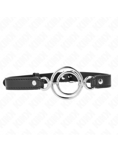 KINK - MORDAZA CON MÃLTIPLES JUNTAS TÃRICAS 5 CM NEGRO 63 X 2.5 CM