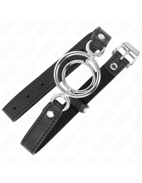 KINK - MORDAZA CON MÃLTIPLES JUNTAS TÃRICAS 5 CM NEGRO 63 X 2.5 CM