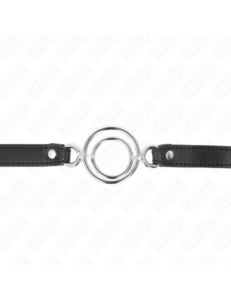 KINK - MORDAZA CON MÃLTIPLES JUNTAS TÃRICAS 5 CM NEGRO 63 X 2.5 CM
