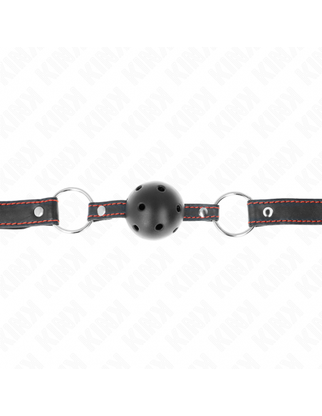 KINK - MORDAZA DE BOLA 4.5 CM NEGRA DURA HUECA MODELO 2 65 x 2.5 CM
