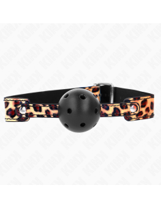 KINK - MORDAZA DE BOLA 4.5 CM TRANSPIRABLE LEOPARDO 65 x 2.5 CM 2