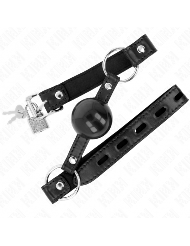 KINK - MORDAZA DE BOLA 4 CM TPE NEGRO 60 x 2 CM