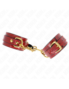 KINK - MUÃEQUERAS JOANNA ANGEL ROJO AJUSTABLE CON CADENA DORADO 16.5-26 CM X 4 CM 2