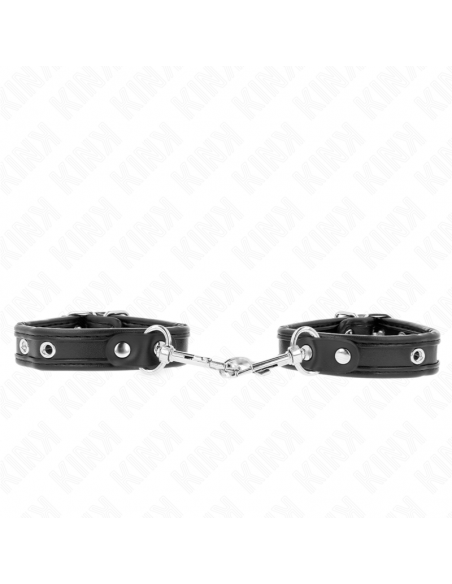 KINK - MUÃEQUERAS MINI NEGRO CON TACHUELAS AJUSTABLE 16-22 CM X 2 CM