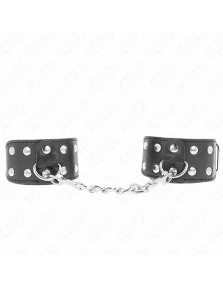 KINK - MUÃEQUERAS CON DOBLE LÃNEA DE TACHUELAS AJUSTABLE NEGRO