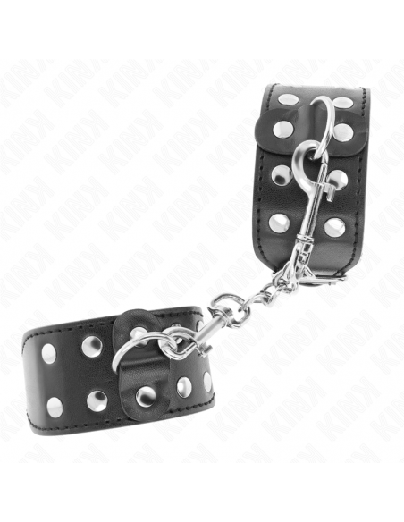 KINK - MUÃEQUERAS CON DOBLE LÃNEA DE TACHUELAS AJUSTABLE NEGRO