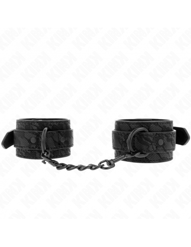 KINK - MUÃEQUERAS DE ENCAJE AJUSTABLE NEGRO 19-26 CM
