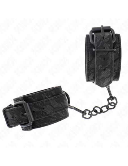 KINK - MUÃEQUERAS DE ENCAJE AJUSTABLE NEGRO 19-26 CM