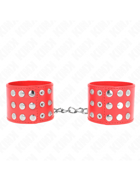 KINK - MUÃEQUERAS CON CIERRE A PRESIÃN AJUSTABLE ROJO 19-24 CM X 5.5 CM