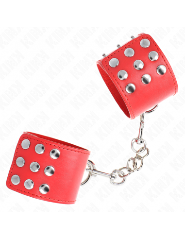 KINK - MUÃEQUERAS CON CIERRE A PRESIÃN AJUSTABLE ROJO 19-24 CM X 5.5 CM