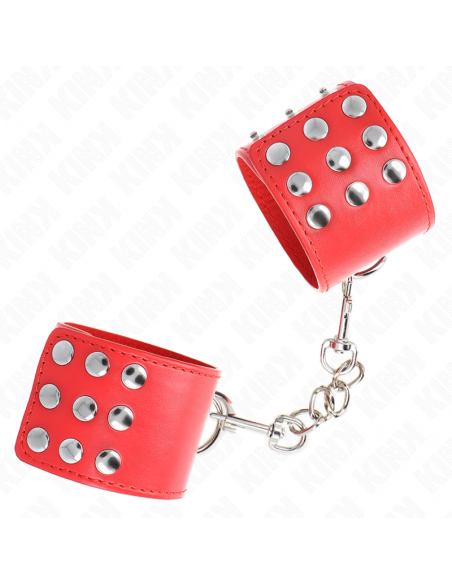 KINK - MUÃEQUERAS CON CIERRE A PRESIÃN AJUSTABLE ROJO 19-24 CM X 5.5 CM