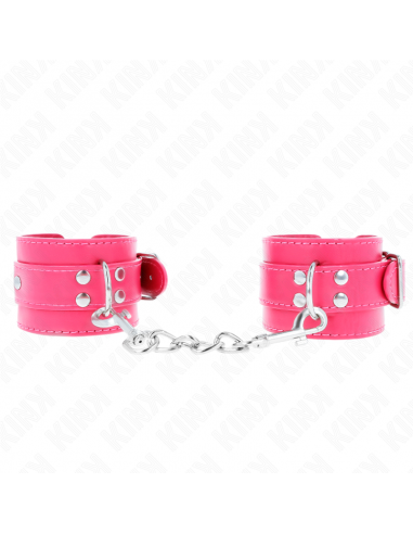 KINK - MUÃEQUERAS FUCSIA CON DETALLES EN FUCSIA AJUSTABLE 20-28 CM X 5.5 CM
