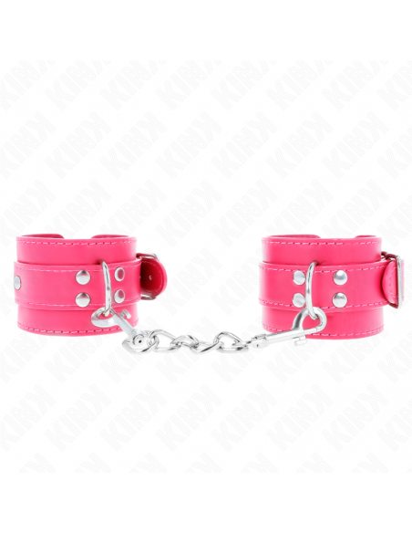 KINK - MUÃEQUERAS FUCSIA CON DETALLES EN FUCSIA AJUSTABLE 20-28 CM X 5.5 CM