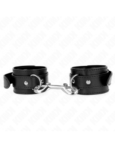 KINK - MUÃEQUERAS SIMPLES CON FILA DE REMACHES NEGRO AJUSTABLE 17-28 CM X 5 CM