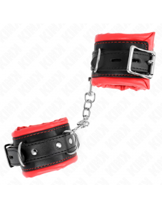 KINK - MUÃEQUERAS ESTILO HEAVY FORRO ROJO AJUSTABLE 20-30 CM X 6 CM 2