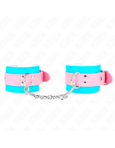 KINK - MUÃEQUERAS CHIC AZUL / ROSA AJUSTABLE 16-28 CM X 5 CM