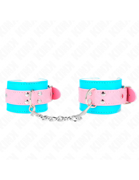 KINK - MUÃEQUERAS CHIC AZUL / ROSA AJUSTABLE 16-28 CM X 5 CM