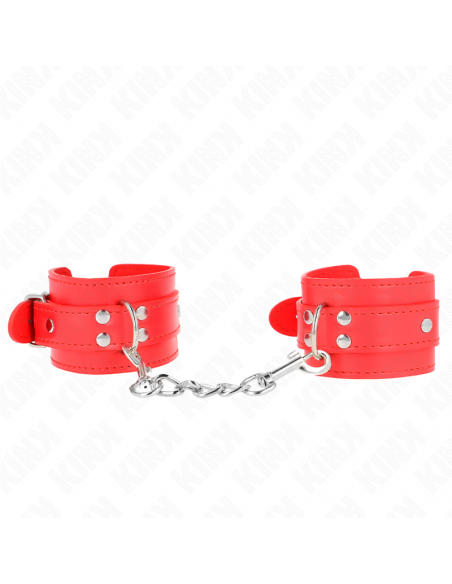 KINK - MUÃEQUERAS SENCILLAS ROJO AJUSTABLE 20-23 CM X 5.5 CM