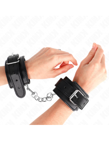 KINK - MUÃEQUERAS FINAS NEGRO AJUSTABLE 21-33 CM
