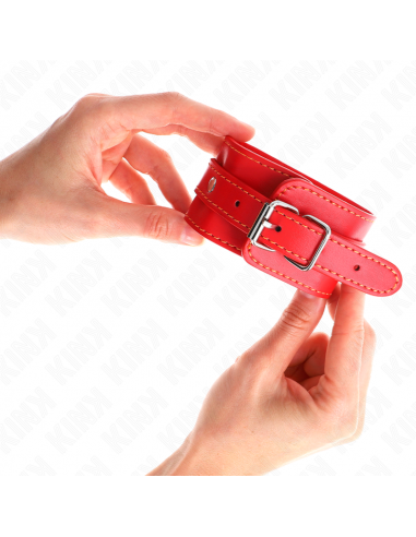 KINK - MUÃEQUERAS FINAS ROJO AJUSTABLE 21-33 CM