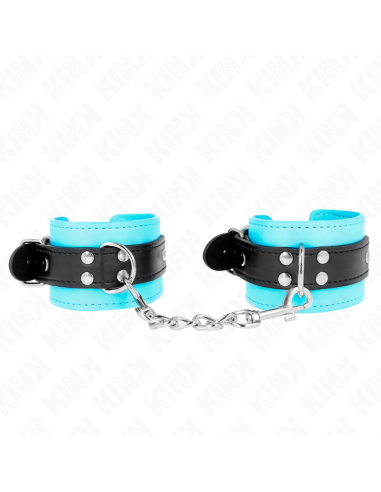 KINK - MUÃEQUERAS CON GANCHO FORRO AZUL AJUSTABLE 20-28 CM X 5.5 CM