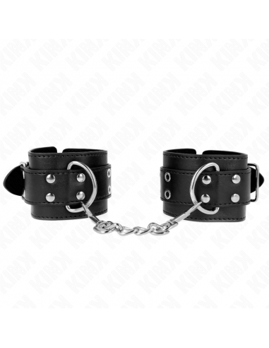 KINK - MUÃEQUERAS CON DOBLE LÃNEA DE TACHUELAS NEGRO AUSTABLE 19-26 CM
