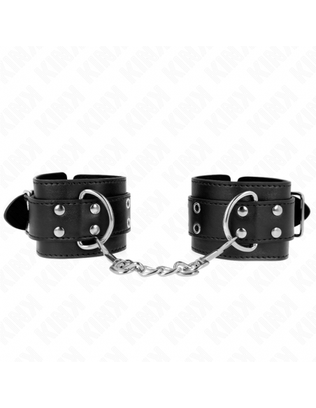 KINK - MUÃEQUERAS CON DOBLE LÃNEA DE TACHUELAS NEGRO AUSTABLE 19-26 CM