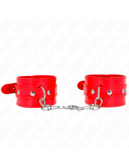 KINK - MUÃEQUERAS CON TACHUELAS ROJO AJUSTABLE 23-33 CM